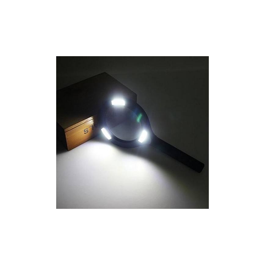 Lupa LED 5×ZOOM con retroiluminación LED/3W/2xAA IP44
