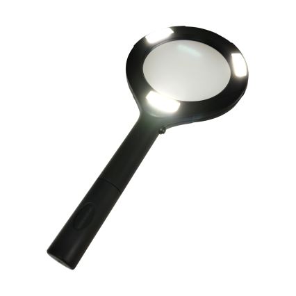 Lupa LED con aumento 3× e iluminación LED/3W/2xAA IP22