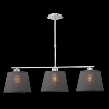 LUXERA 18067 - Lámpara colgante COMBO 3xE27/60W gris