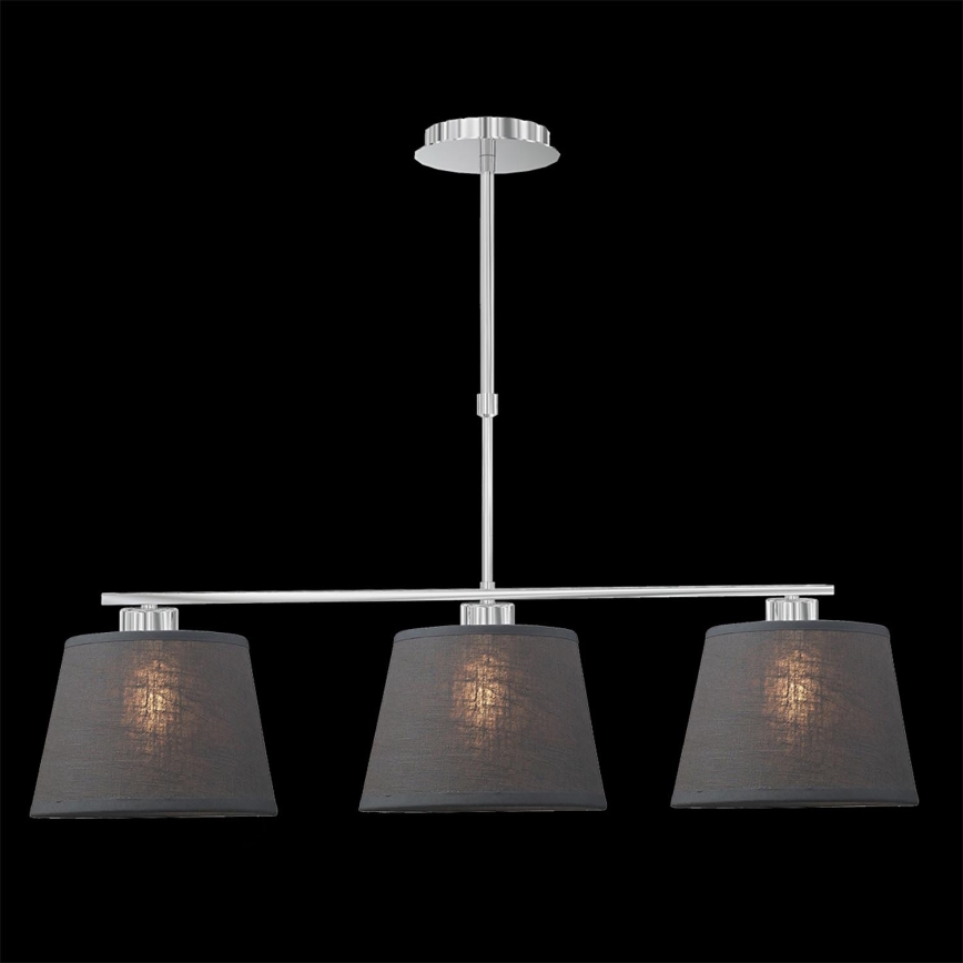 LUXERA 18067 - Lámpara colgante COMBO 3xE27/60W gris