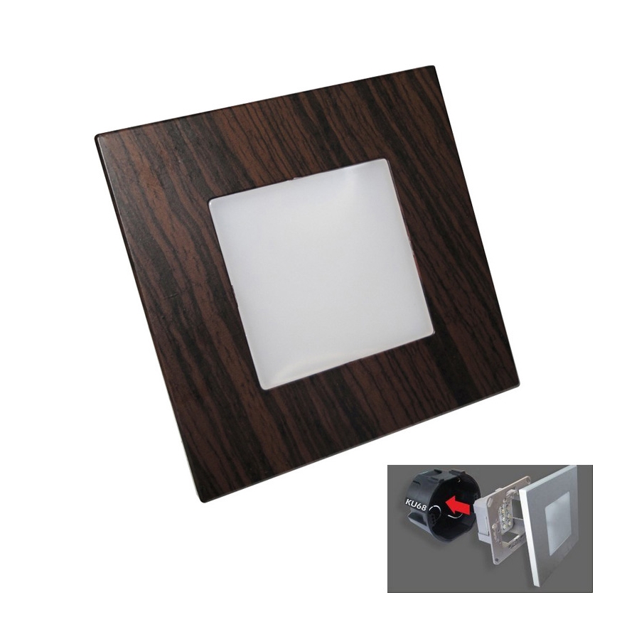 LUXERA 48306 - Lámpara de orientación LED STEP LIGHT 16xLED/1W/230V