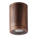 Luxera 48326 - Plafón de exterior MOPTI 1xGU10/7W/230V IP54 bronce