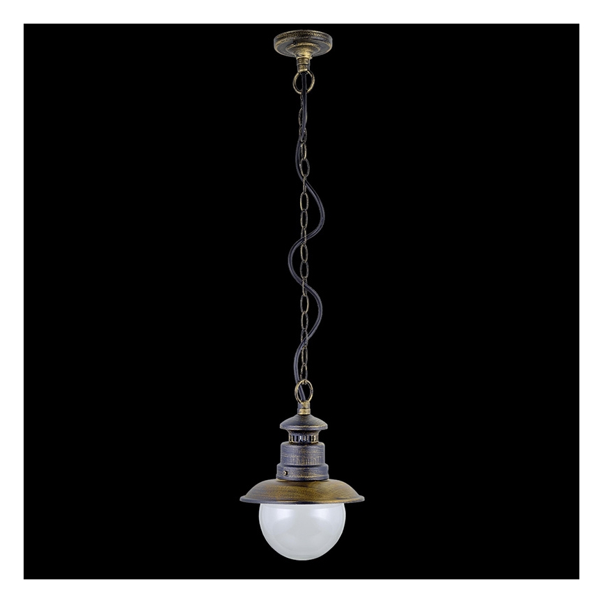 LUXERA 48401 - Lámpara colgante exterior LIMASSOL 1xE27/60W/230V IP44
