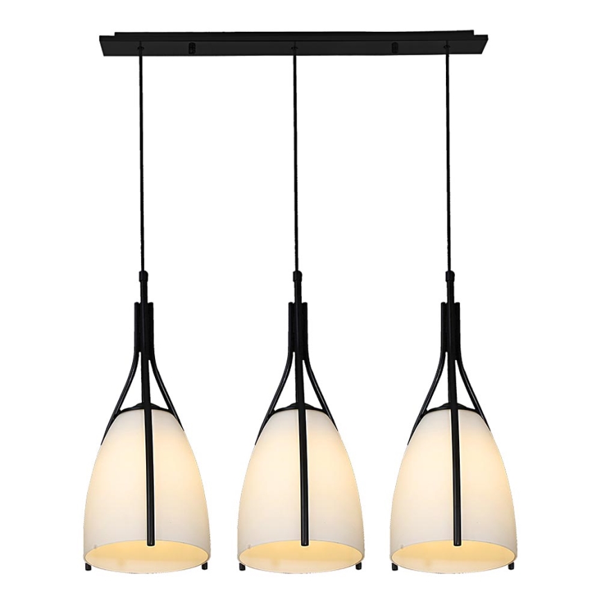 Luxera 61302 - Lámpara colgante ZORZO 3xE27/60W/230V