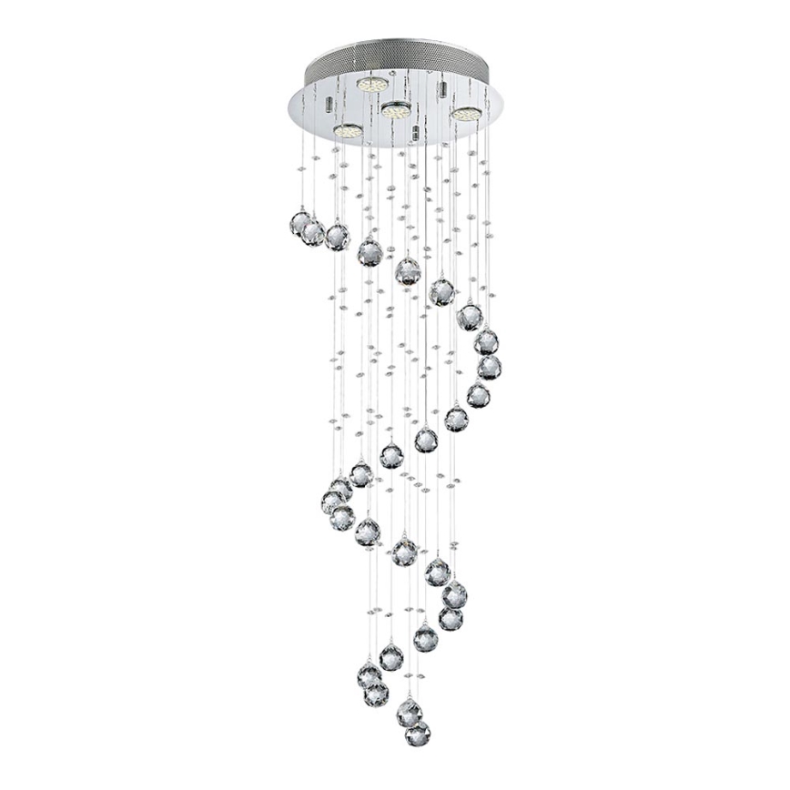 LUXERA 62410 - Lámpara de techo cristal COIL 4xGU10/50W/230V