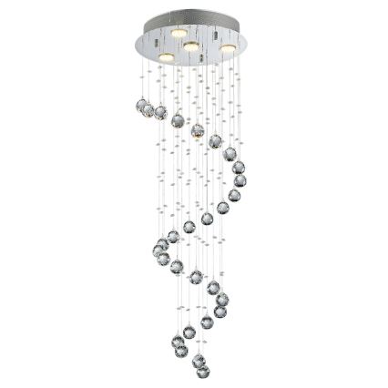 LUXERA 62410 - Lámpara de techo cristal COIL 4xGU10/50W/230V