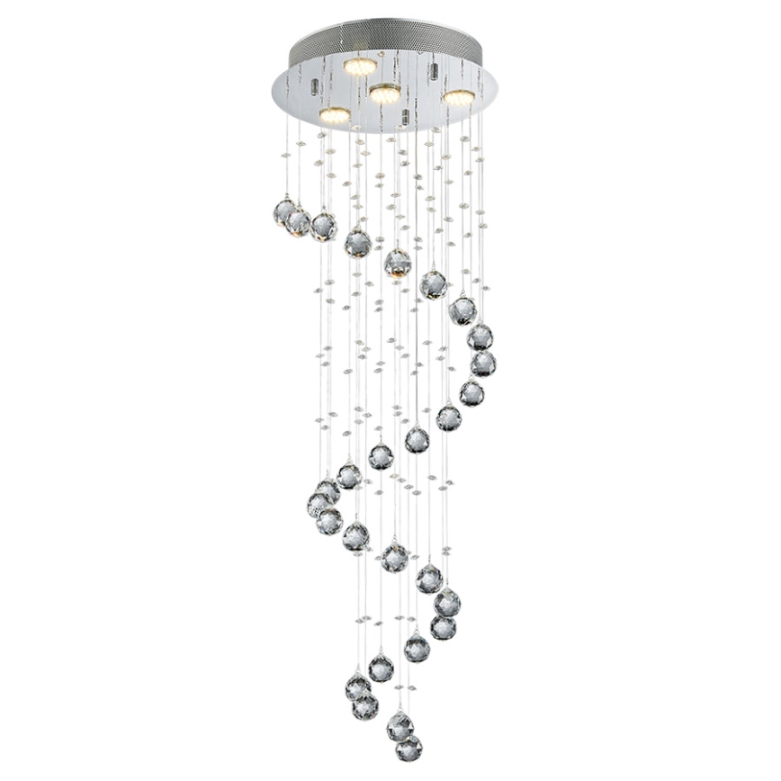 LUXERA 62410 - Lámpara de techo cristal COIL 4xGU10/50W/230V