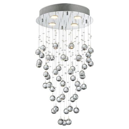 LUXERA 62411 - Lámpara de techo cristal NORR 4xGU10/50W/230V