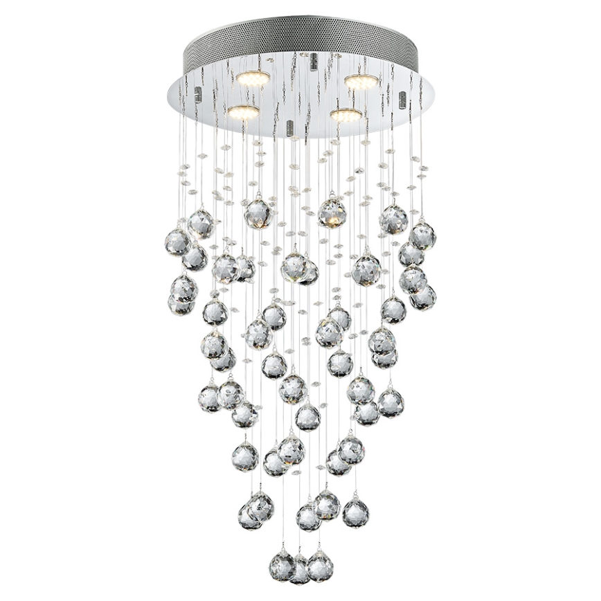 LUXERA 62411 - Lámpara de techo cristal NORR 4xGU10/50W/230V