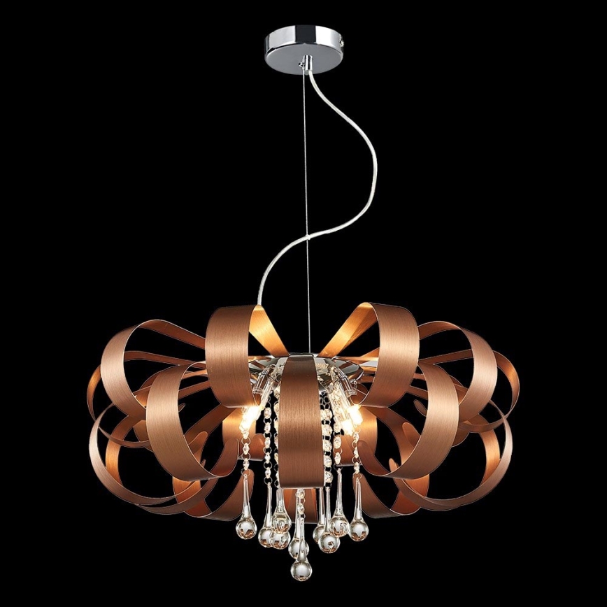 LUXERA 64408 - Araña de cristal RIBBON CRYSTAL 6xG9/33W/230V