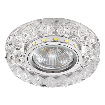 LUXERA 71074 - Lámpara empotrada LED CRYSTALS 1xGU10/50W/230V + TIRA LED/3W