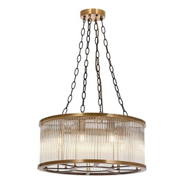 Luz colgante CRYSTALLINE 8xE27/40W/230V bronce