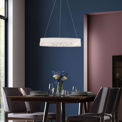Luz colgante LED FROZI LED/32W/230V diámetro 50 cm blanca