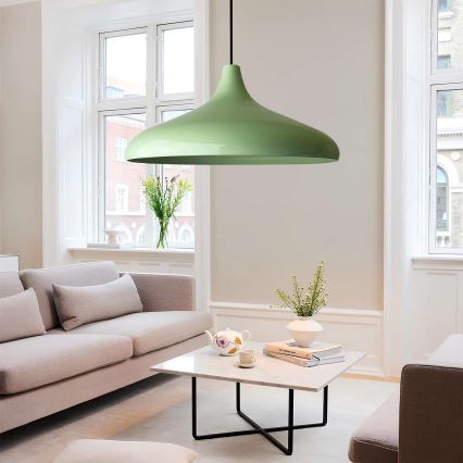 Luz colgante VULCANO 1xE27/40W/230V verde