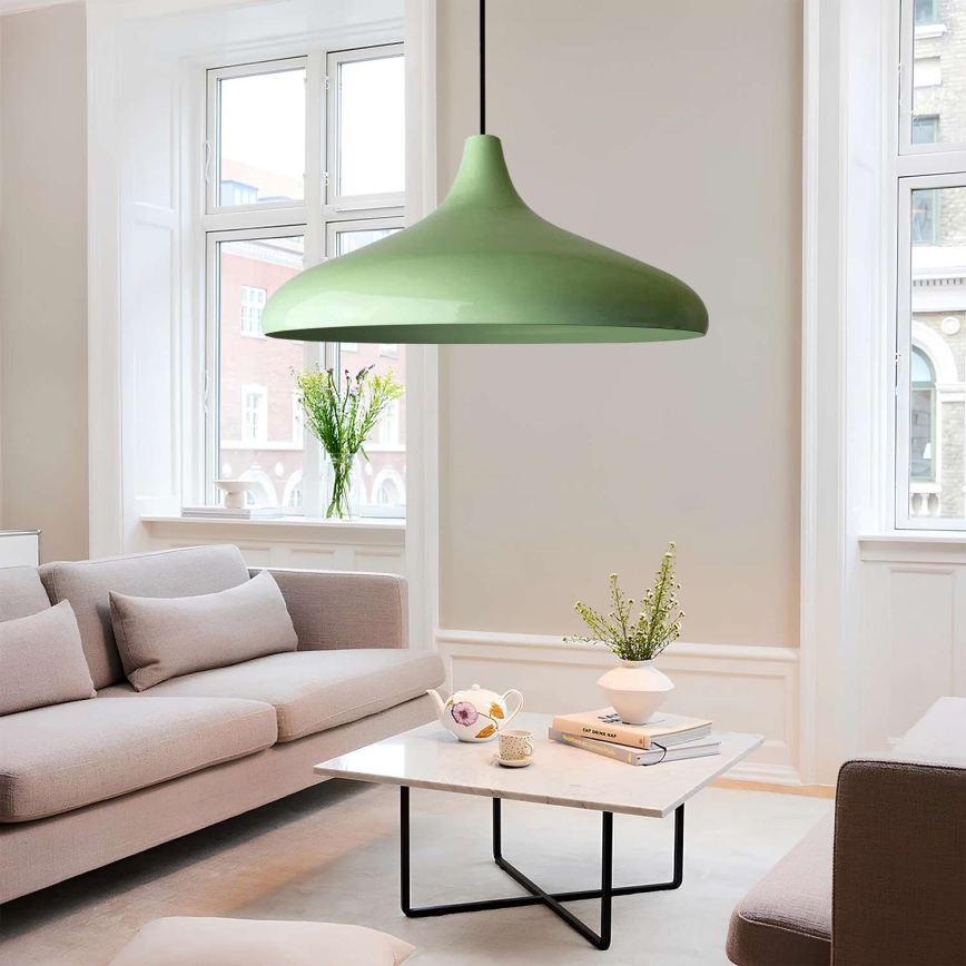 Luz colgante VULCANO 1xE27/40W/230V verde