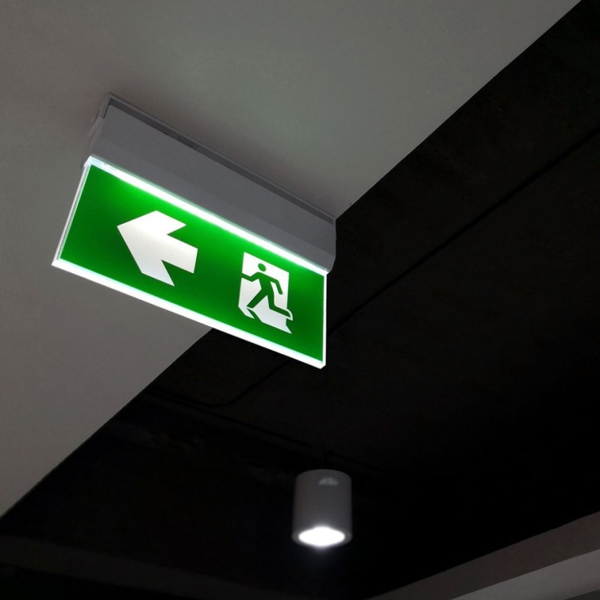 Luz de emergencia LED EMERGENCY EXIT LED/2,5W/230V 4en1 6000K