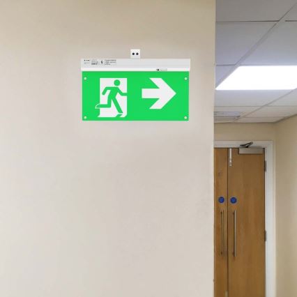 Luz de emergencia LED EMERGENCY EXIT LED/2,5W/230V 4en1 6000K