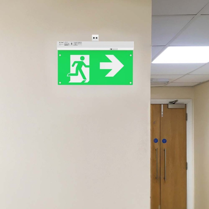 Luz de emergencia LED EMERGENCY EXIT LED/2,5W/230V 4en1 6000K