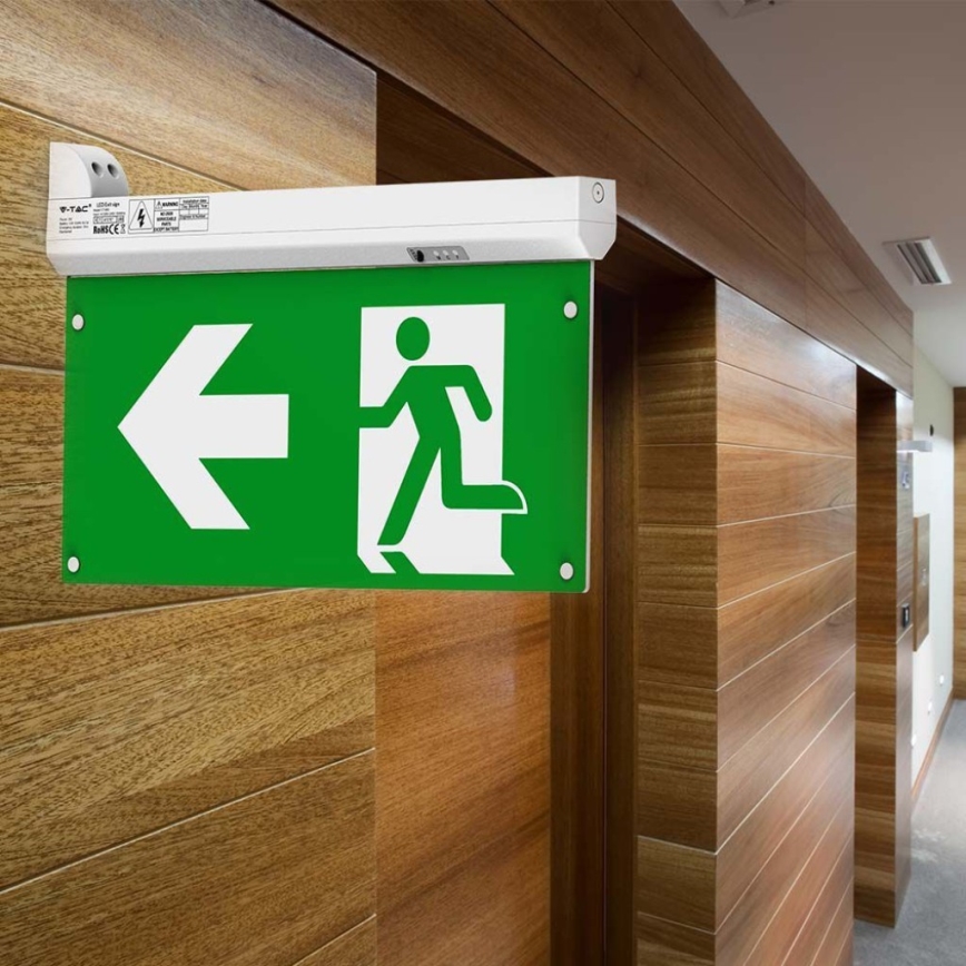 Luz de emergencia LED EMERGENCY EXIT LED/2,5W/230V 4en1 6000K