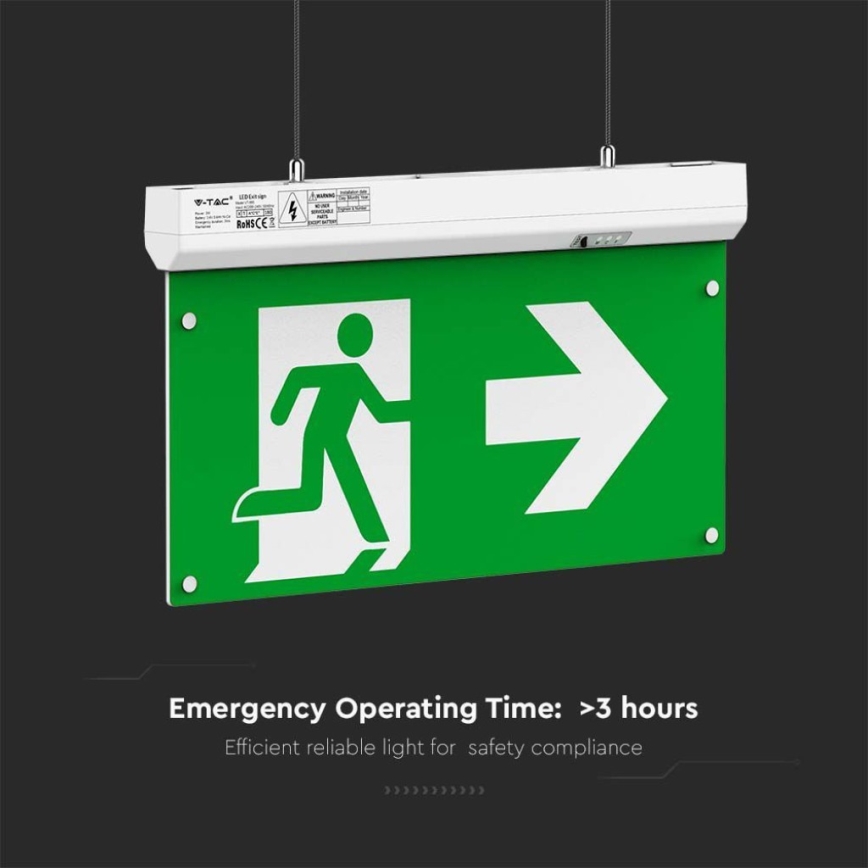 Luz de emergencia LED EMERGENCY EXIT LED/2,5W/230V 4en1 6000K
