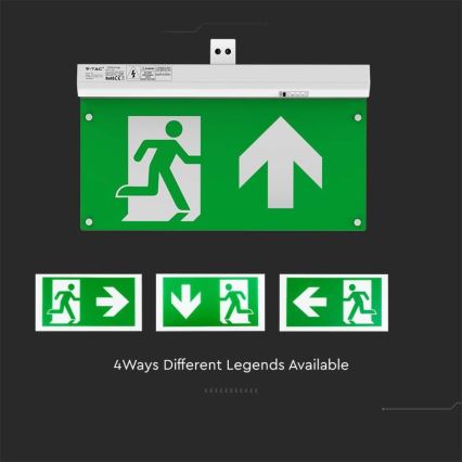 Luz de emergencia LED EMERGENCY EXIT LED/2,5W/230V 4en1 6000K