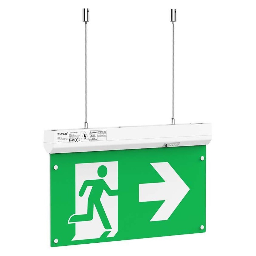 Luz de emergencia LED EMERGENCY EXIT LED/2,5W/230V 4en1 6000K