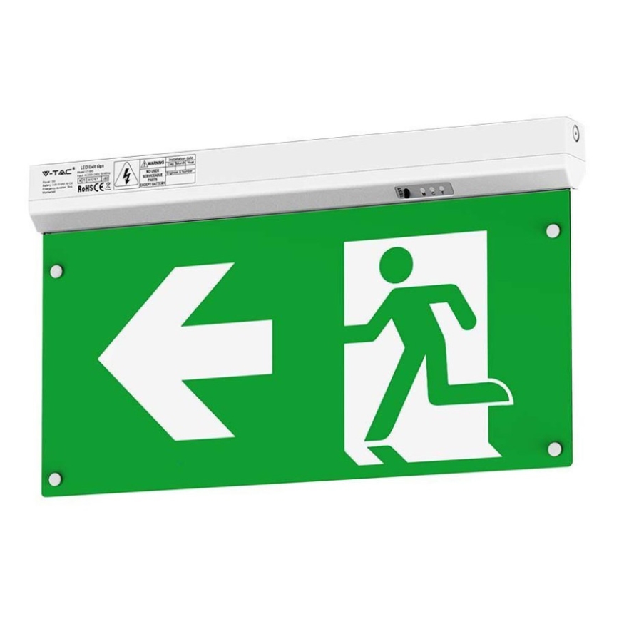 Luz de emergencia LED EMERGENCY EXIT LED/2,5W/230V 4en1 6000K