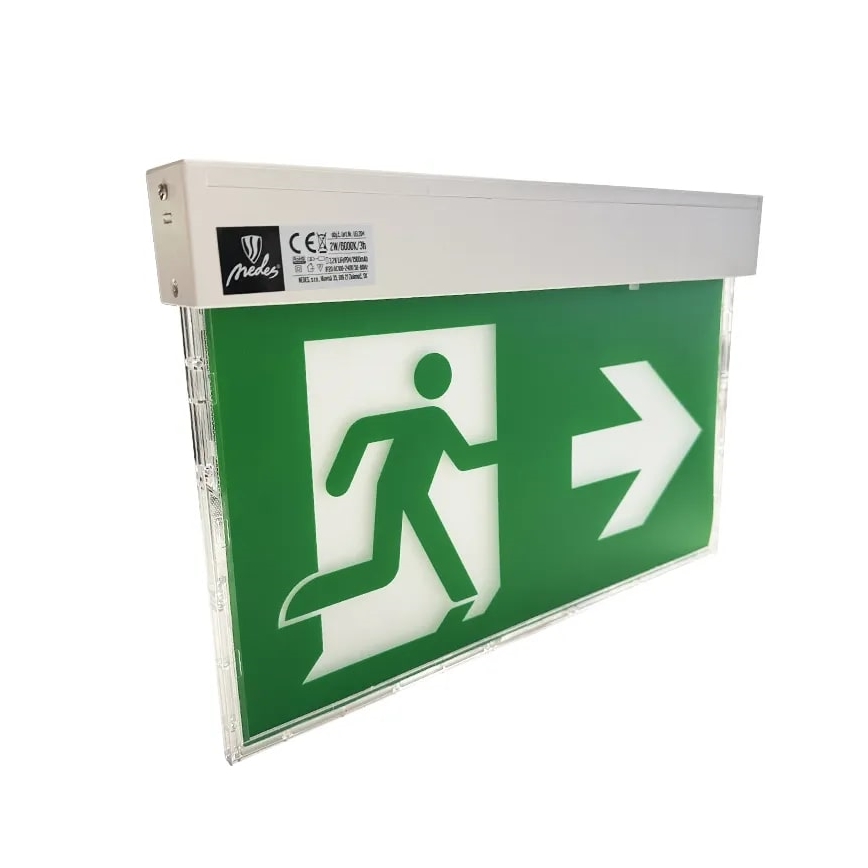 Luz de emergencia LED LED/2W/230V 6000K 1500 mAh