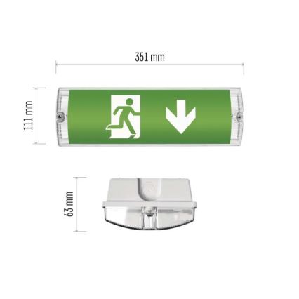 Luz de emergencia LED LED/3W/230V 6000K IP65
