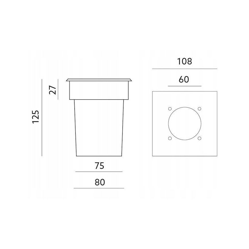Luz de la calzada de exterior ENTRADA1 1xGU10/50W/230V IP65