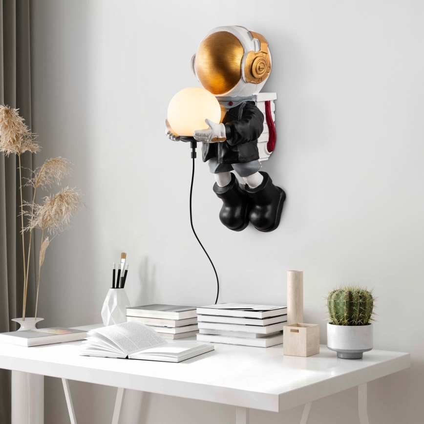 Luz de pared infantil ASTRONAUT 1xE14/40W/230V, cobre