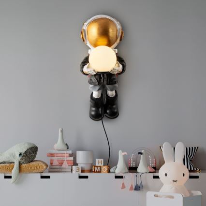 Luz de pared infantil ASTRONAUT 1xE14/40W/230V, cobre