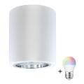 Luz de punto regulable LED RGBW JUPITER 1xE27/6,5W/230V 2700-6500K Wi-Fi diámetro 9,8 cm blanca
