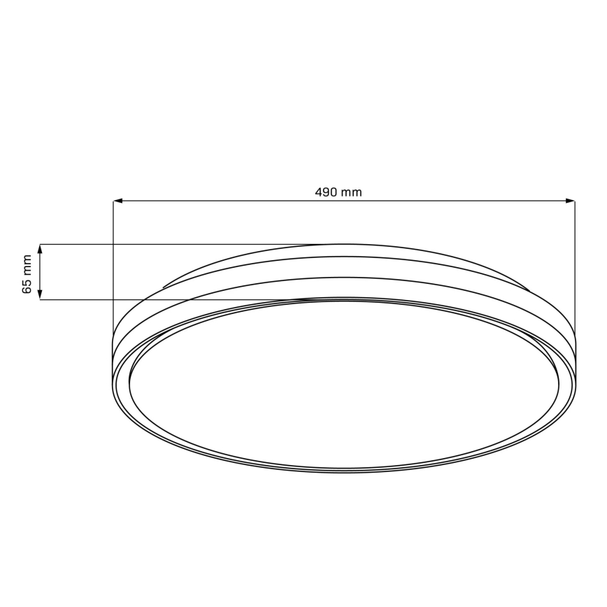 Luz de techo LED regulable para baño CASSANDRA LED/72W/230V diá. 49 cm 3000-6000K IP44 + control remoto