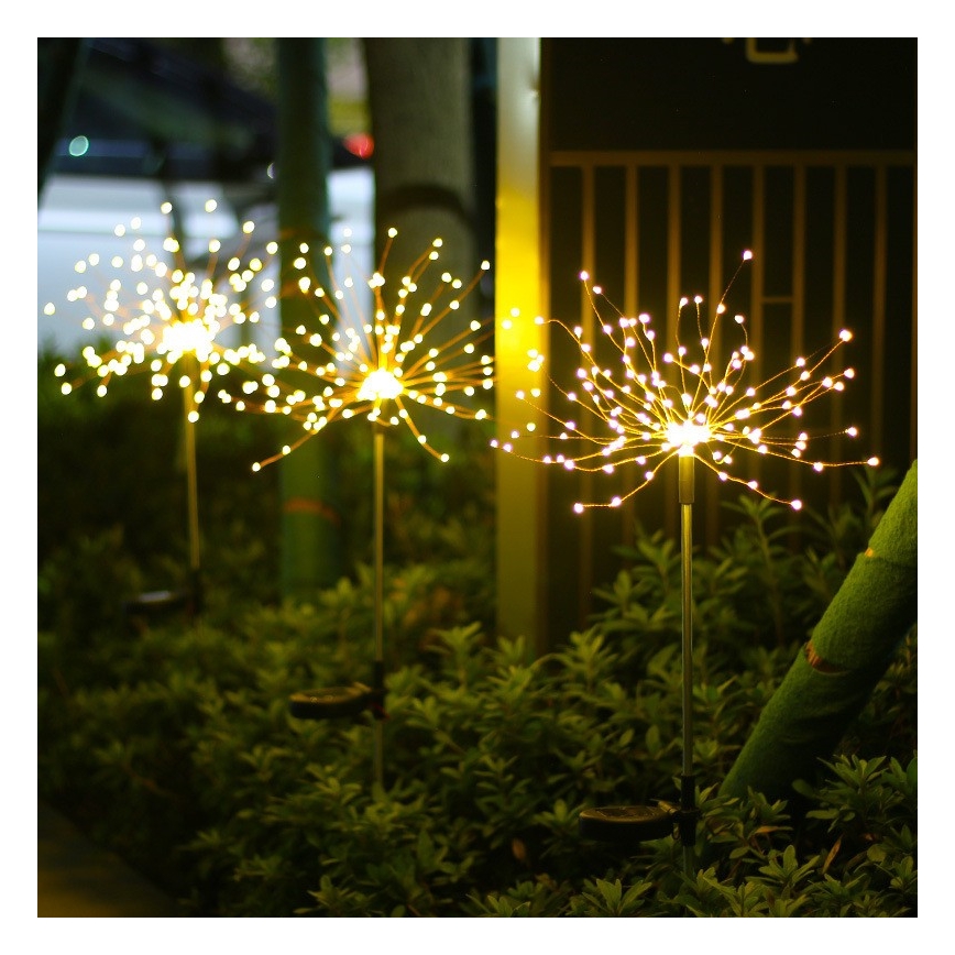 Luz decorativa solar LED 140xLED/1,2V 3000K 84 cm 600 mAh IP44