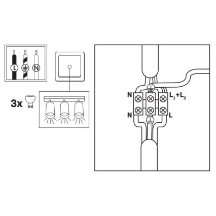 Luz empotrada LED RGBW regulable para baño TURYN 3xGU10/6,5W/230V 2700-6500K Wi-Fi IP44 blanca