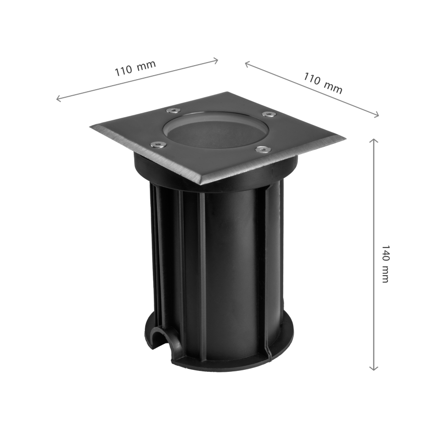 Luz exterior para entrada LUKKA CONNECT 1xGU10/4W/230V IP67 cromo mate cuadrado