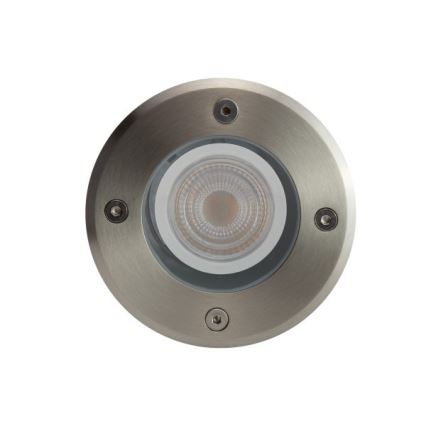 Luz exterior para entrada LUKKA CONNECT 1xGU10/4W/230V IP67 cromo mate redonda