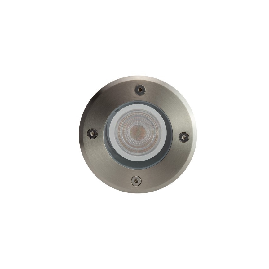 Luz exterior para entrada LUKKA CONNECT 1xGU10/4W/230V IP67 cromo mate redonda
