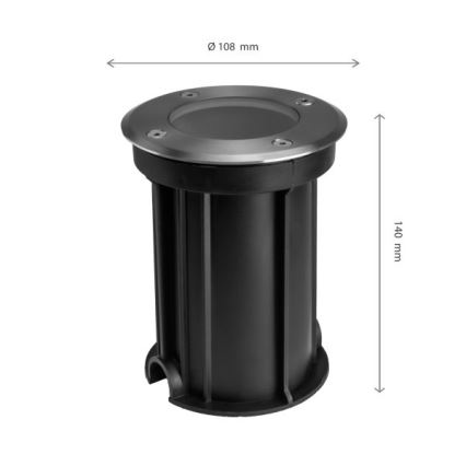 Luz exterior para entrada LUKKA CONNECT 1xGU10/4W/230V IP67 cromo mate redonda