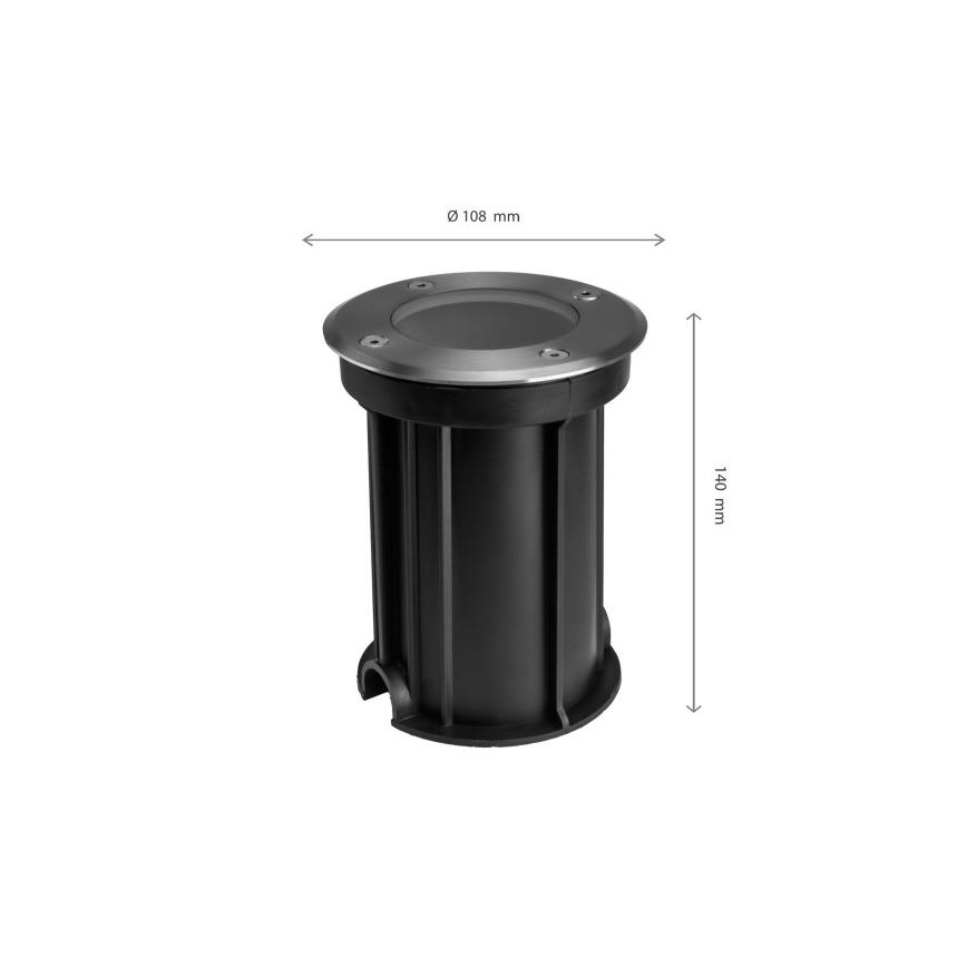 Luz exterior para entrada LUKKA CONNECT 1xGU10/4W/230V IP67 cromo mate redonda