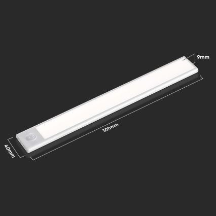 Lámpara LED para debajo del mueble con sensor LED/1,5W/5V 1500 mAh 3000K