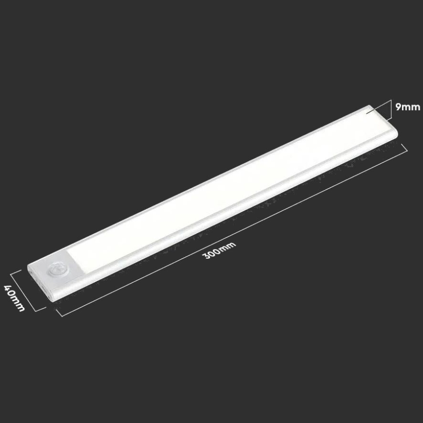 Lámpara LED para debajo del mueble con sensor LED/1,5W/5V 1500 mAh 4000K