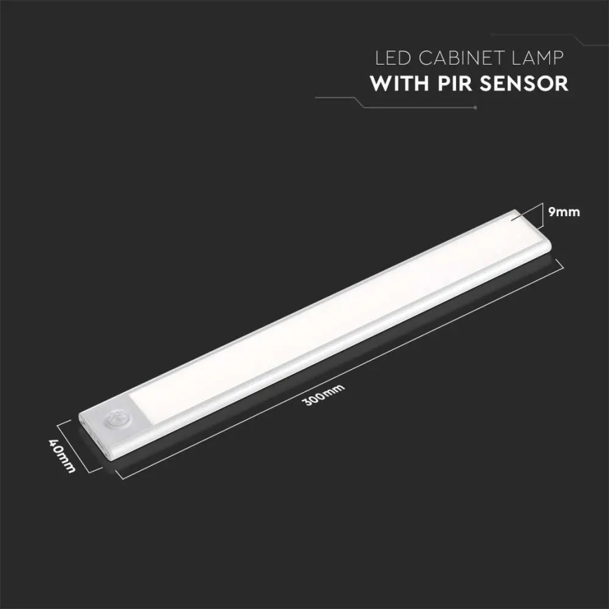 Lámpara LED para debajo del mueble con sensor LED/1,5W/5V 3000K 1500 mAh