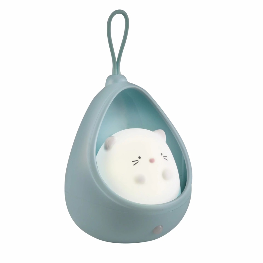 Luz LED de orientación infantil con sensor KITTY LED/0,5W/5V USB azul