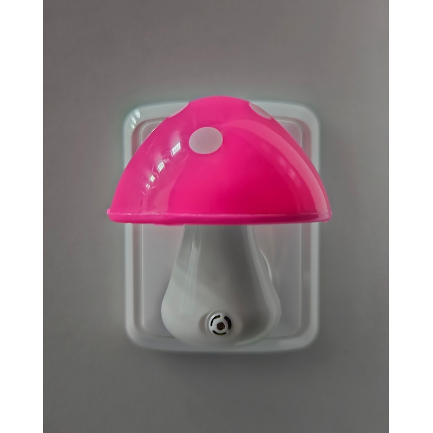 Luz LED nocturna infantil con sensor crepuscular LED/0,5W/230V seta