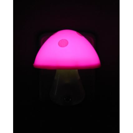 Luz LED nocturna infantil con sensor crepuscular LED/0,5W/230V seta