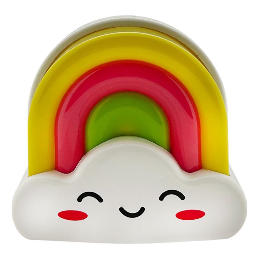 Luz LED nocturna infantil LED/0,5W/230V Arco iris