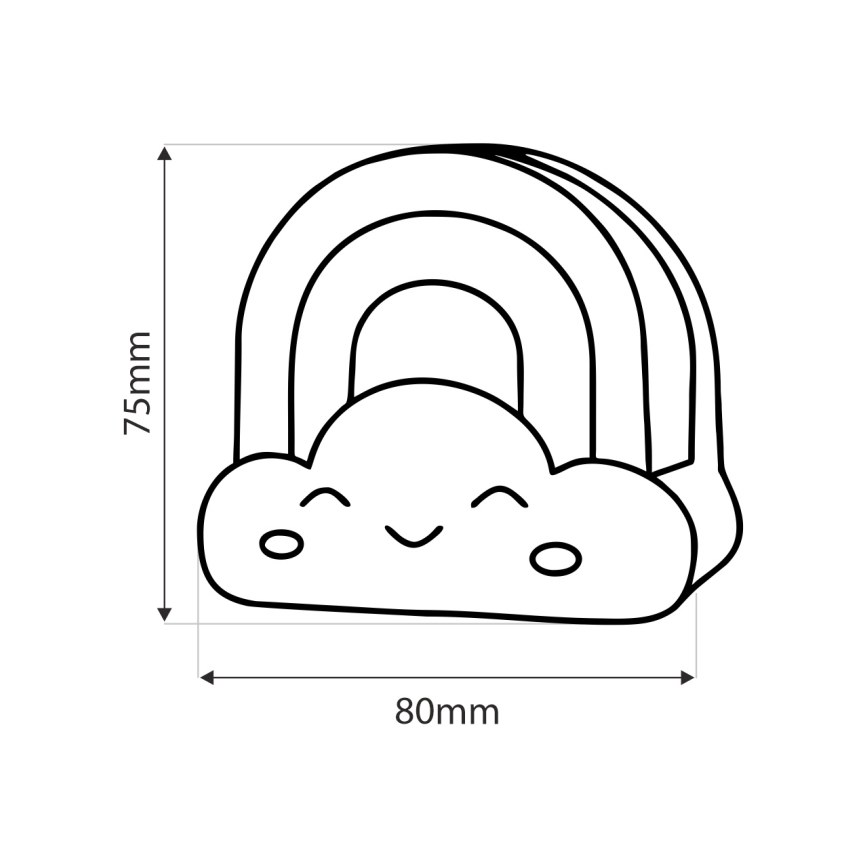 Luz LED nocturna infantil LED/0,5W/230V Arco iris