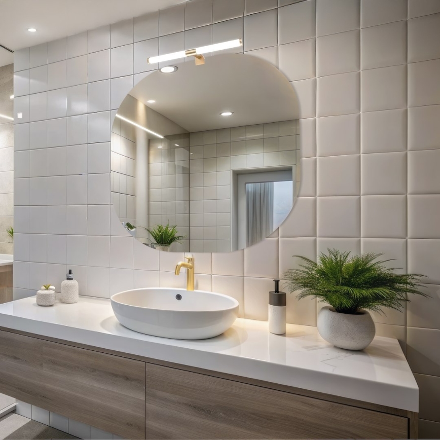 Luz LED para espejo de baño APA, 6W/230V, 40 cm, IP44, dorada